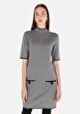 thumb-Afficher les détails de Robe Gris Regular Fit Manches Courtes   Femme