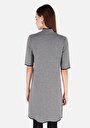 thumb-Afficher les détails de Robe Gris Regular Fit Manches Courtes   Femme