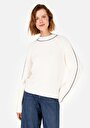 thumb-Afficher les détails de Pull Ecru Regular Fit Manches Longues  Femme