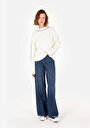 thumb-Afficher les détails de Pull Ecru Regular Fit Manches Longues  Femme