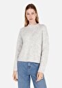 thumb-Afficher les détails de Pull Gris Regular Fit Manches Longues  Femme