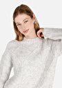 thumb-Afficher les détails de Pull Gris Regular Fit Manches Longues  Femme