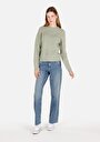 thumb-Afficher les détails de Pull Vert Regular Fit Manches Longues  Femme