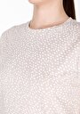 thumb-Afficher les détails de T-shirt À Manches Courtes Beige Slim Fit Imprimé Femme