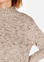 thumb-Afficher les détails de Pull Beige Slim Fit Manches Longues  Femme