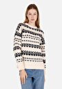 thumb-Afficher les détails de Pull Ecru Regular Fit Manches Longues  Femme