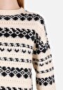 thumb-Afficher les détails de Pull Ecru Regular Fit Manches Longues  Femme