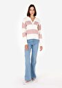 thumb-Afficher les détails de Pull Rose Slim Fit Manches Longues  Femme