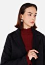 thumb-Afficher les détails de Veste De Blazer Bleu Slim Fit Manches Longues  Femme