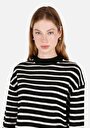 thumb-Afficher les détails de Pull Noir Regular Fit Manches Longues  Femme