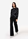 thumb-Afficher les détails de Pull Noir Regular Fit Manches Longues  Femme