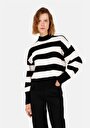 thumb-Afficher les détails de Pull Noir Regular Fit Manches Longues  Femme