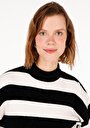 thumb-Afficher les détails de Pull Noir Regular Fit Manches Longues  Femme