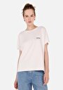 thumb-Afficher les détails de T-shirt À Manches Courtes Ecru Regular Fit Imprimé Femme