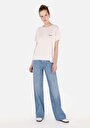 thumb-Afficher les détails de T-shirt À Manches Courtes Ecru Regular Fit Imprimé Femme