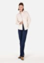 thumb-Afficher les détails de Chemise À Manches Longues Ecru Relaxed Fit Droit Sergé Femme