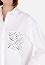 thumb-Afficher les détails de Chemise À Manches Longues Blanc Relaxed Fit Droit Popeline Femme