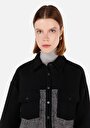 thumb-Afficher les détails de Chemise À Manches Longues Noir Relaxed Fit Droit Polyester Femme