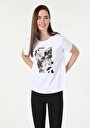 thumb-Afficher les détails de T-shirt À Manches Courtes Blanc   Femme