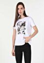 thumb-Afficher les détails de T-shirt À Manches Courtes Blanc   Femme