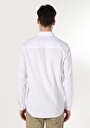 thumb-Afficher les détails de Chemise À Manches Longues Blanc Comfort Fit Rayé Ratière Homme