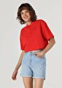 thumb-Afficher les détails de T-shirt À Manches Courtes Rouge Regular Fit  Femme