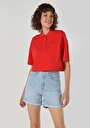 thumb-Afficher les détails de T-shirt À Manches Courtes Rouge Regular Fit  Femme