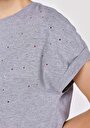thumb-Afficher les détails de T-shirt À Manches Courtes Gris Regular Fit  Femme