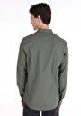 thumb-Afficher les détails de Chemise À Manches Longues Kaki Slim Fit   Homme