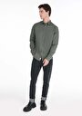 thumb-Afficher les détails de Chemise À Manches Longues Kaki Slim Fit   Homme
