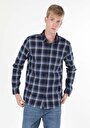 thumb-Afficher les détails de Chemise À Manches Longues Marine Regular Fit   Homme