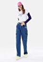 thumb-Afficher les détails de 990 Angela Pantalon Denim Tapered Leg Medium Rise En Jean Cargo Fit Femme