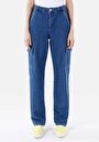 thumb-Afficher les détails de 990 Angela Pantalon Denim Tapered Leg Medium Rise En Jean Cargo Fit Femme