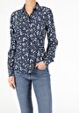 thumb-Afficher les détails de Chemise À Manches Longues Marine Slim Fit   Femme