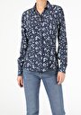 thumb-Afficher les détails de Chemise À Manches Longues Marine Slim Fit   Femme