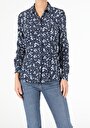 thumb-Afficher les détails de Chemise À Manches Longues Marine Slim Fit   Femme