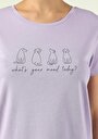 thumb-Afficher les détails de T-shirt À Manches Courtes Violet Regular Fit  Femme