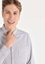 thumb-Afficher les détails de Chemise À Manches Longues Anthracite Regular Fit   Homme