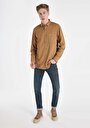 thumb-Afficher les détails de Chemise À Manches Longues Marron Comfort Fit   Homme