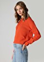 thumb-Afficher les détails de Pull Orange Regular Fit   Femme