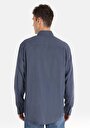 thumb-Afficher les détails de Chemise À Manches Longues Bleu Comfort Fit   Homme