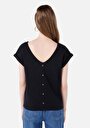 thumb-Afficher les détails de T-shirt À Manches Courtes Noir Regular Fit Imprimé Femme