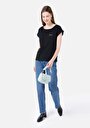 thumb-Afficher les détails de T-shirt À Manches Courtes Noir Regular Fit Imprimé Femme