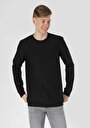 thumb-Afficher les détails de T-shirt À Manches Longues Noir Regular Fit  Homme