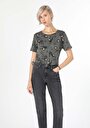 thumb-Afficher les détails de T-shirt À Manches Courtes Anthracite   Femme