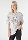 thumb-Afficher les détails de T-shirt À Manches Courtes Ecru Comfort Fit  Femme