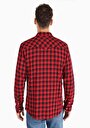 thumb-Afficher les détails de Chemise À Manches Longues Rouge Slim Fit   Homme