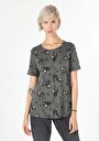 thumb-Afficher les détails de T-shirt À Manches Courtes Anthracite   Femme