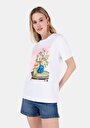 thumb-Afficher les détails de T-shirt À Manches Courtes Blanc Regular Fit Imprimé Femme