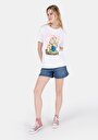 thumb-Afficher les détails de T-shirt À Manches Courtes Blanc Regular Fit Imprimé Femme